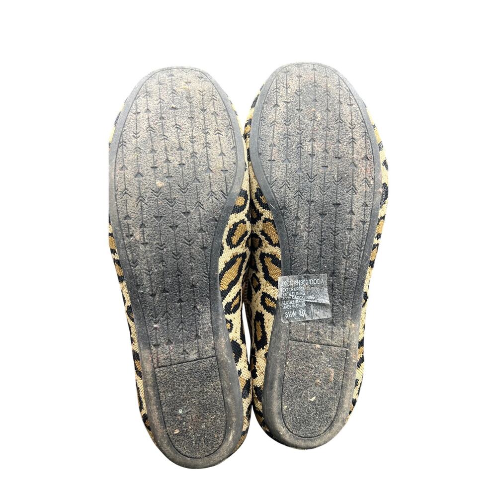 🐆 Animal Print Knit Ballet Flats Women’s 8.5W – Chic Neutral Leopard Style - Picture 6 of 7